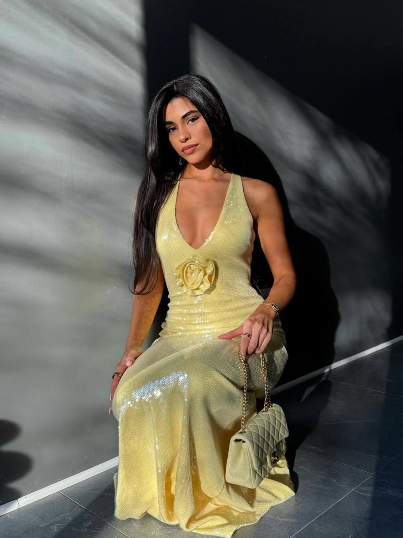 Robe Maxi Sequin Cindy