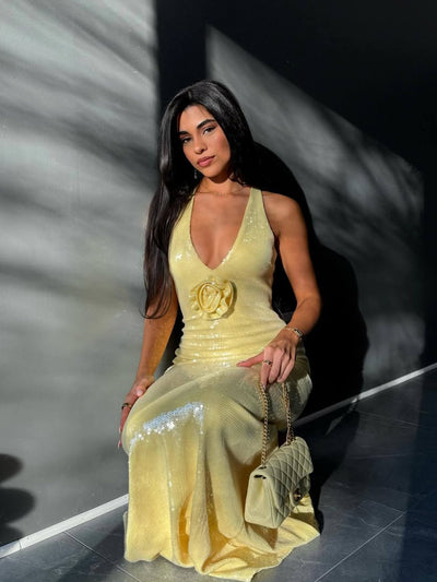 Robe Maxi Sequin Cindy