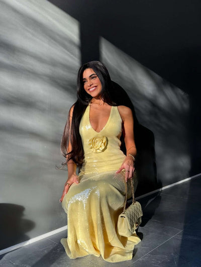 Robe Maxi Sequin Cindy