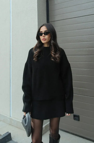 JULIETTE | Ensemble jupe en maille (top + jupe)