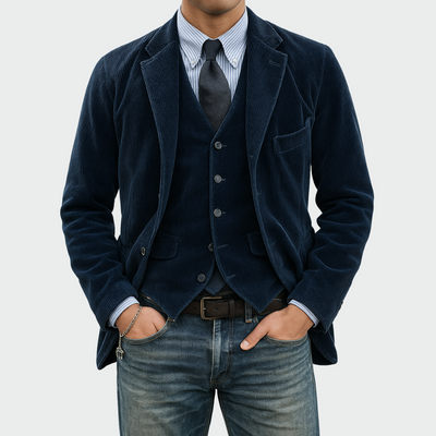 ANTOINE | Ensemble 2 pièces: Blazer et Gilet en Velours