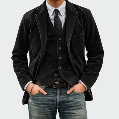 ANTOINE | Ensemble 2 pièces: Blazer et Gilet en Velours