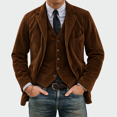 ANTOINE | Ensemble 2 pièces: Blazer et Gilet en Velours