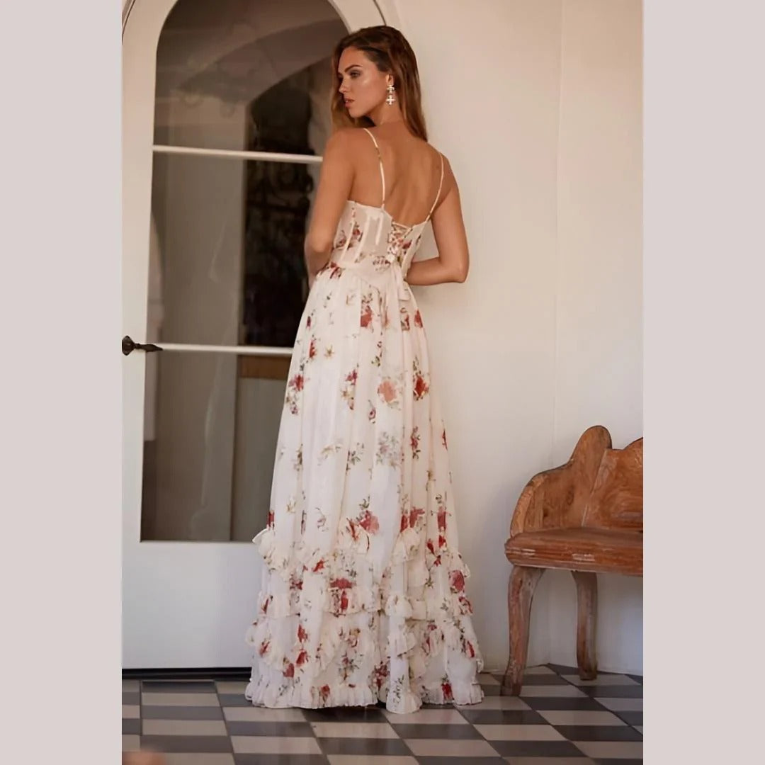 Sonja | Robe midi à motif floral
