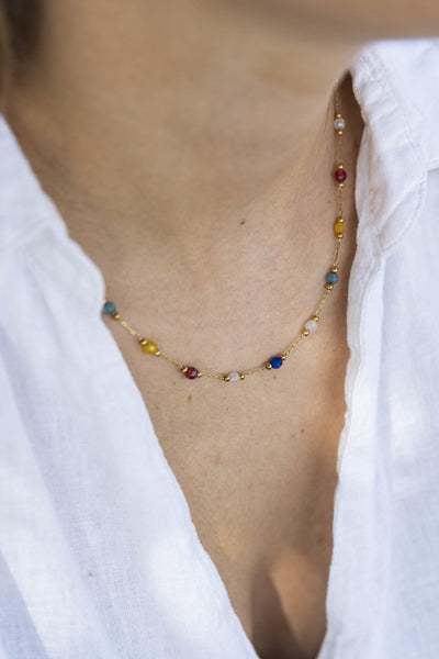 Sophia – Collier – Pierre naturelle – Acier inoxydable