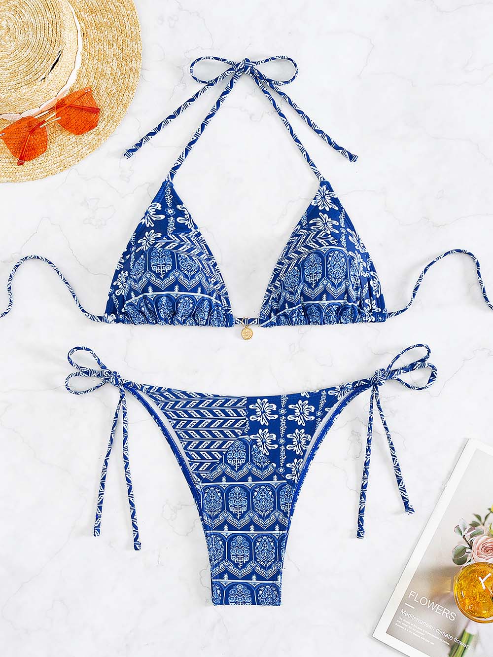 Maillot de Bain deux Pièces Dos nu pour Femmes